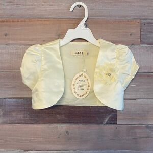 Cream silky shrug size 2 girls